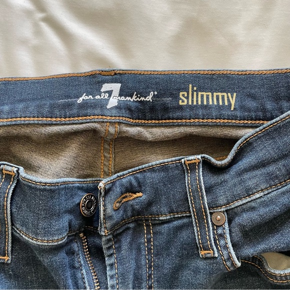 Men’s size 32 7 for all mankind jeans slimmy - Picture 7 of 7